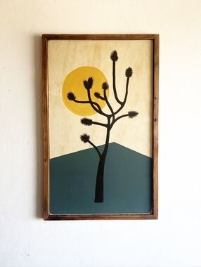 Joshua Tree Portrait, Hand Painted Art By PRESCOTT MCCARTHY, Desert Theme